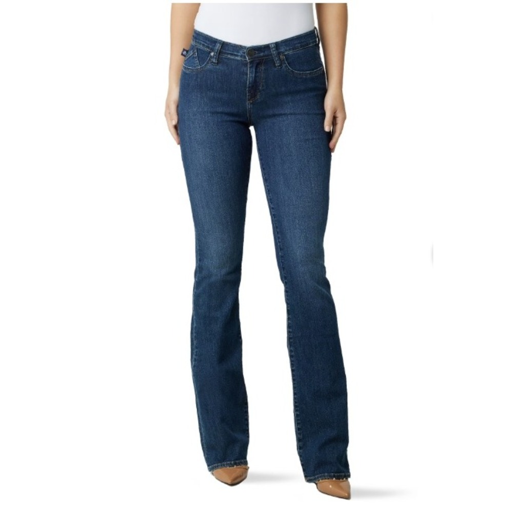 Rock‎ & Republic Womens Bootcut Jeans Blue Denim Embellished Pockets Size 31